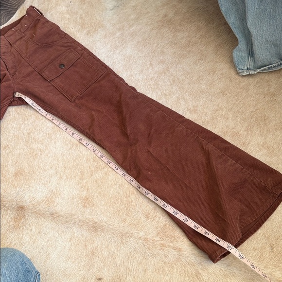 RARE Vintage Levi Brown Corduroy Pants kickflare Big E white tab - Picture 14 of 16